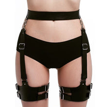 Load image into Gallery viewer, Leather Harness Thigh Straps Suspenders Sexy garter
