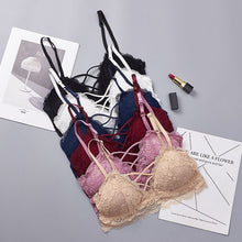 Load image into Gallery viewer, Women's Lace Bra Floral Padded Bralette Z