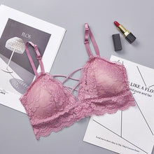Load image into Gallery viewer, Women's Lace Bra Floral Padded Bralette Z