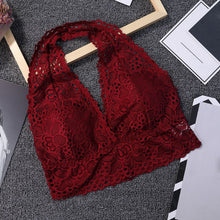 Load image into Gallery viewer, Women Seamless Padded Bras Halter Lace Bralette Z