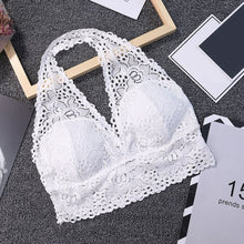 Load image into Gallery viewer, Women Seamless Padded Bras Halter Lace Bralette Z