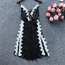 Load image into Gallery viewer, Lingerie Short Satin V-Neck Nightgown Intimate Sleepwear