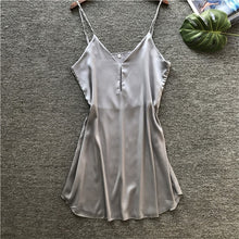 Load image into Gallery viewer, Lingerie Short Satin V-Neck Nightgown Intimate Sleepwear