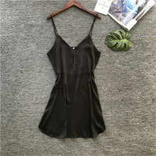 Load image into Gallery viewer, Lingerie Short Satin V-Neck Nightgown Intimate Sleepwear