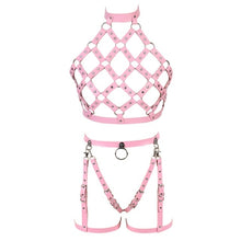 Load image into Gallery viewer, Red Leather Sexy Harness set.