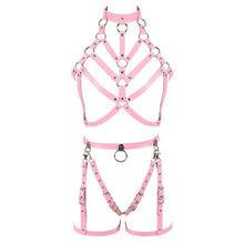 Load image into Gallery viewer, Red Leather Sexy Harness set.
