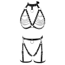 Load image into Gallery viewer, Red Leather Sexy Harness set.