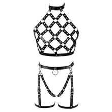 Load image into Gallery viewer, Red Leather Sexy Harness set.