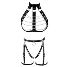 Load image into Gallery viewer, Red Leather Sexy Harness set.