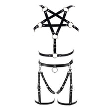 Load image into Gallery viewer, Red Leather Sexy Harness set.