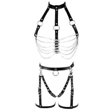 Load image into Gallery viewer, Red Leather Sexy Harness set.