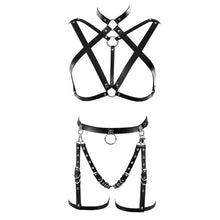 Load image into Gallery viewer, Red Leather Sexy Harness set.