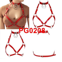 Load image into Gallery viewer, Red Leather Sexy Harness set.