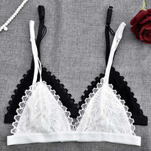 Load image into Gallery viewer, Women Sheer Halter Top Sexy Lace Wire Bra Bralette Bustier