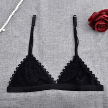 Load image into Gallery viewer, Women Sheer Halter Top Sexy Lace Wire Bra Bralette Bustier
