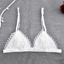 Load image into Gallery viewer, Women Sheer Halter Top Sexy Lace Wire Bra Bralette Bustier