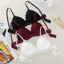 Load image into Gallery viewer, Deep V Lace Bralette Wireless Bra