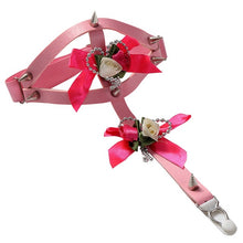 Load image into Gallery viewer, Rivet Metal Chain Punk Goth Red garter.
