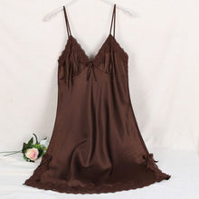 Load image into Gallery viewer, Ladies Sexy Silk Satin Night Dress