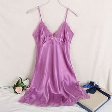 Load image into Gallery viewer, Ladies Sexy Silk Satin Night Dress